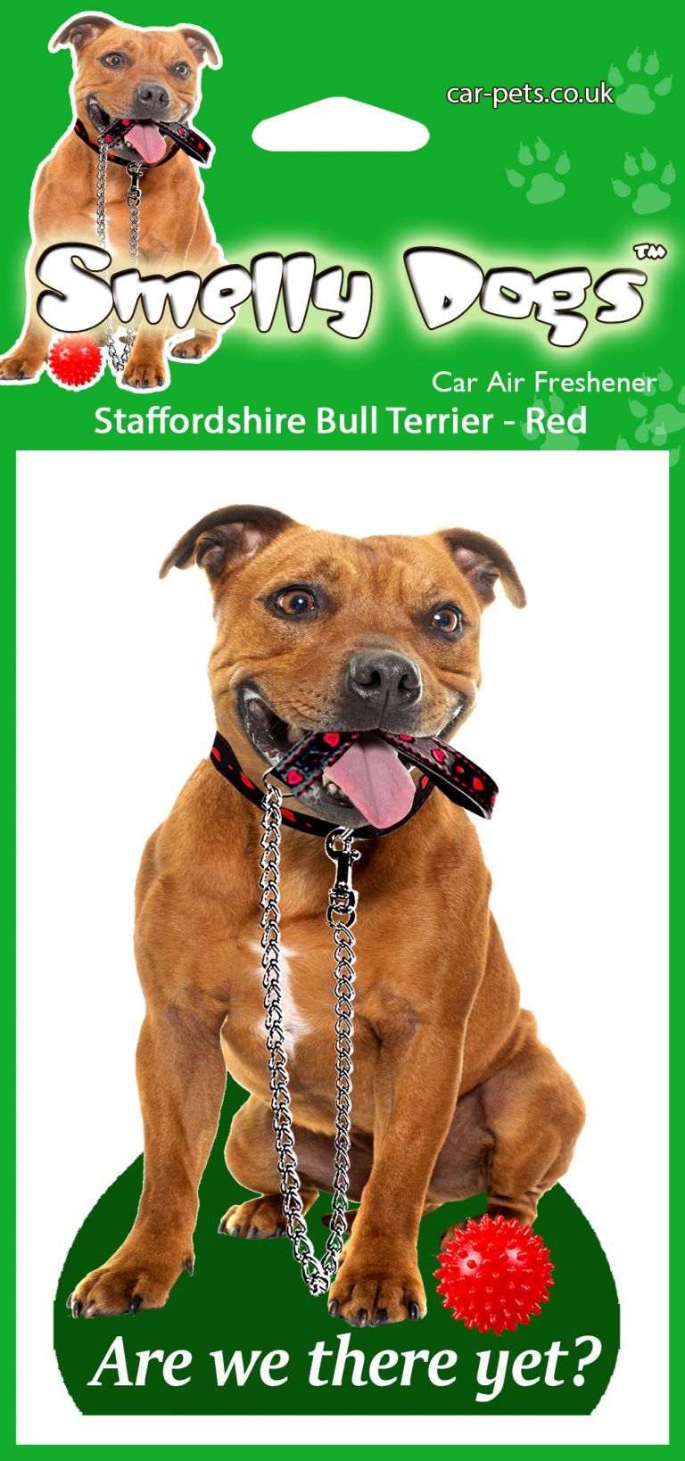 Staffordshire Bull Terrier (Red) Dog Car Air Fresheners x 4 pieces